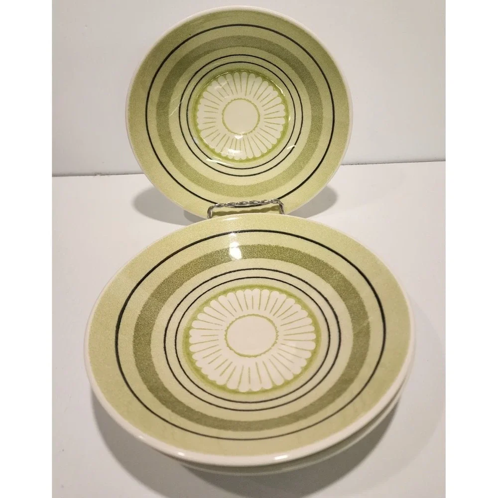 Taylor Smith Taylor Green Span Coupe Soup Bowls  7.5